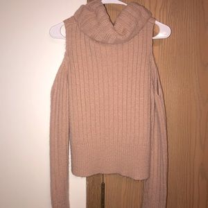 Pink/tan turtle neck sweater